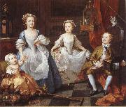 William Hogarth Famijen Graham's children oil painting